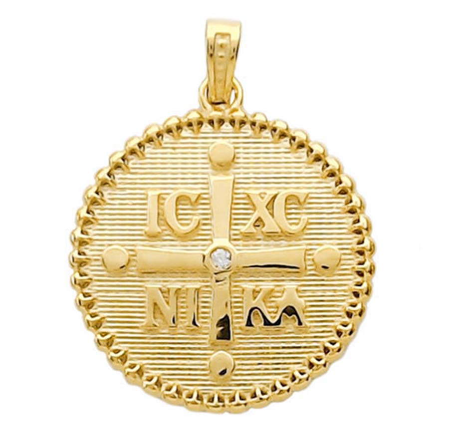 Χρυσό Φυλαχτό Κ9 Με Δύο Όψεις